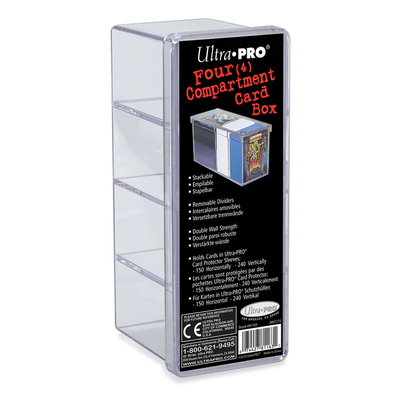 Ultra Pro 4-Compartment Card Storage Box