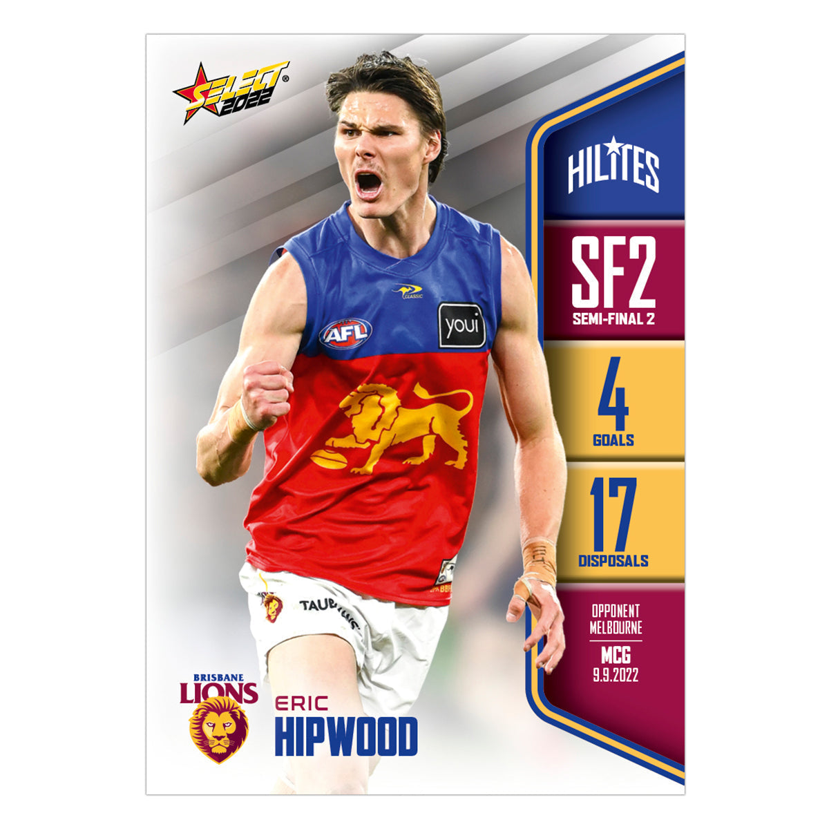 2022 Finals Week 2 Hilites SF2 - Eric Hipwood - Brisbane Lions
