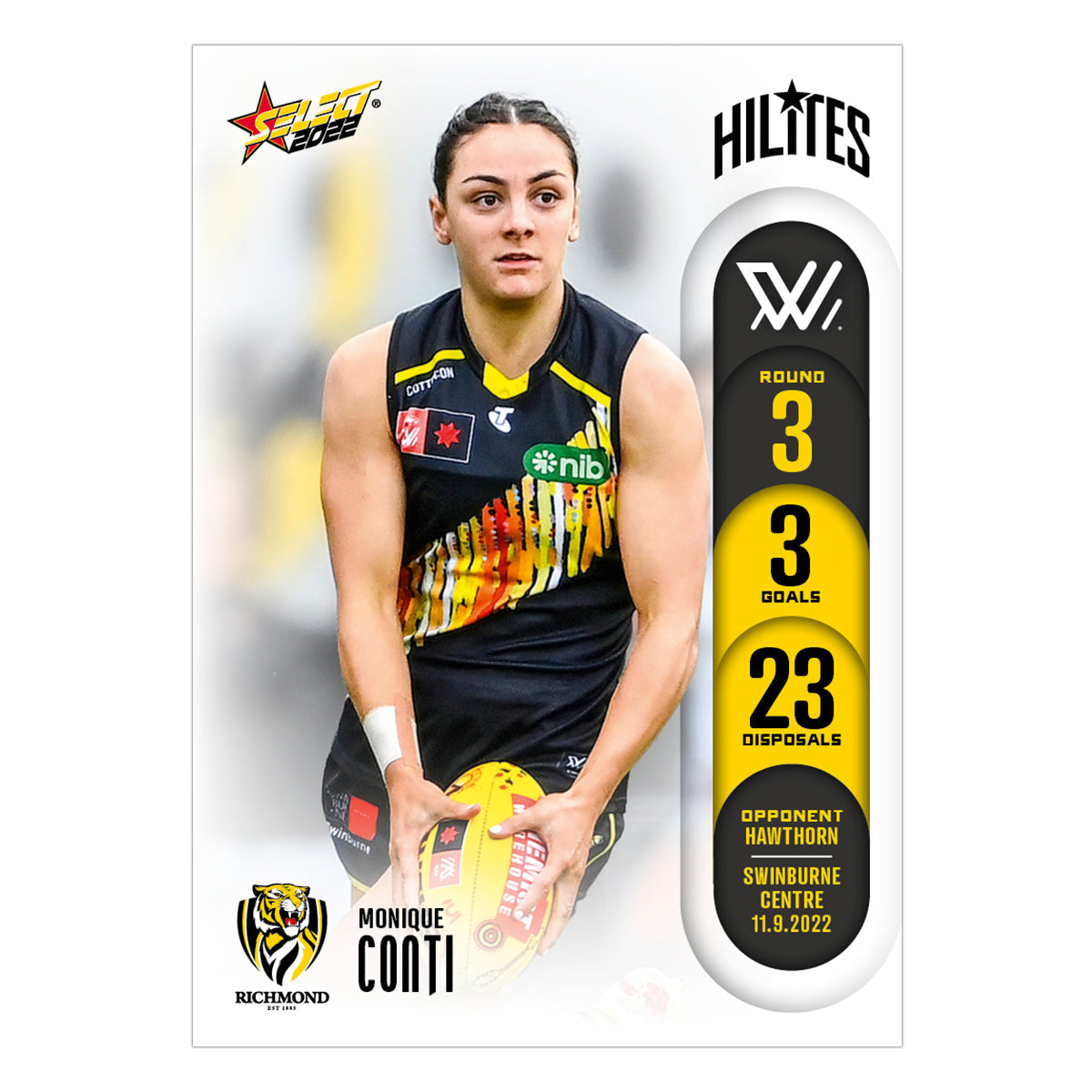 AFLW Season 7 Round 3 Hilites - Monique Conti - Richmond