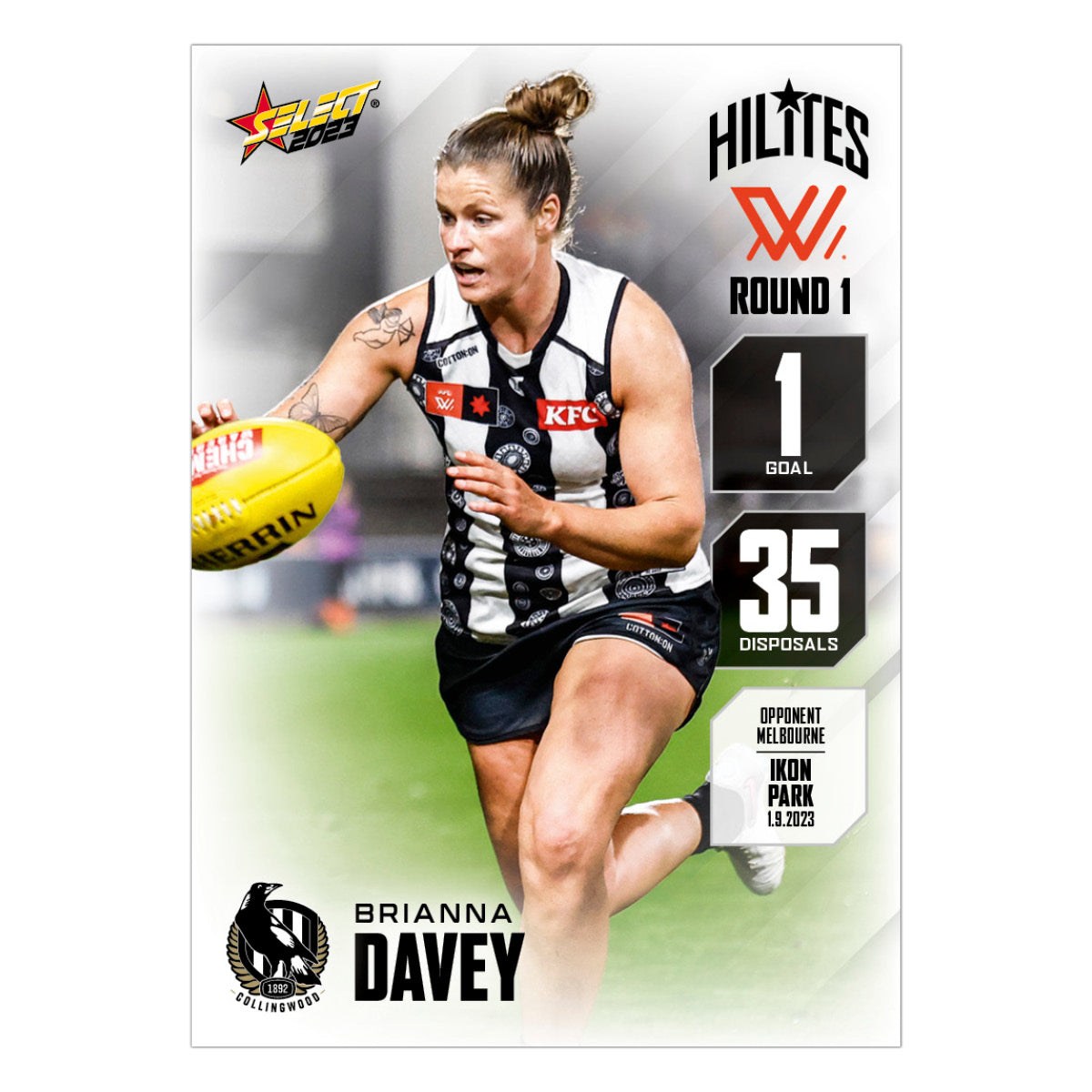 AFLW Season 8 Round 1 Hilites - Brianna Davey - Collingwood