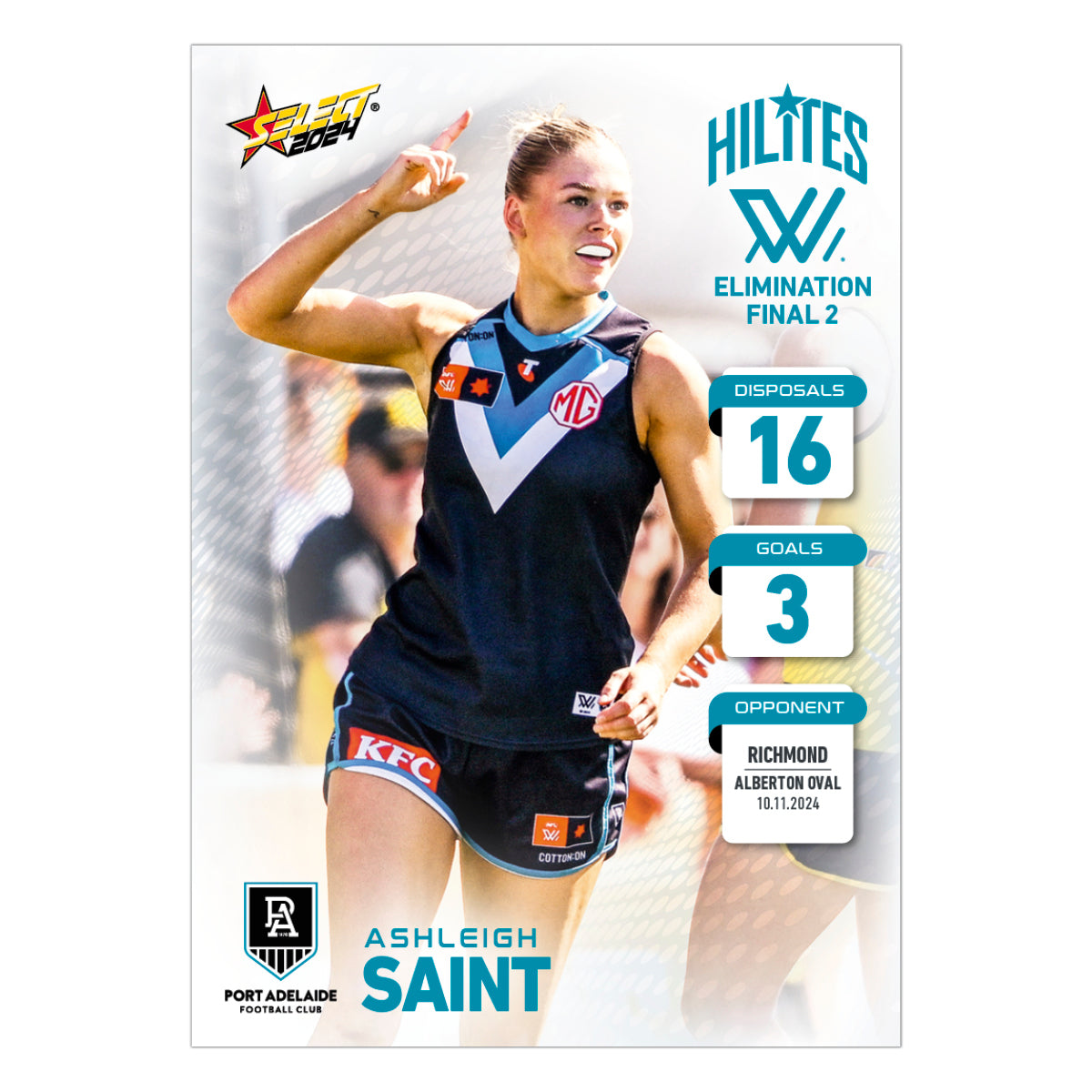 AFLW Season 9 Week 1 Finals Elimination 2 Hilites - Ashleigh Saint - Port Adelaide