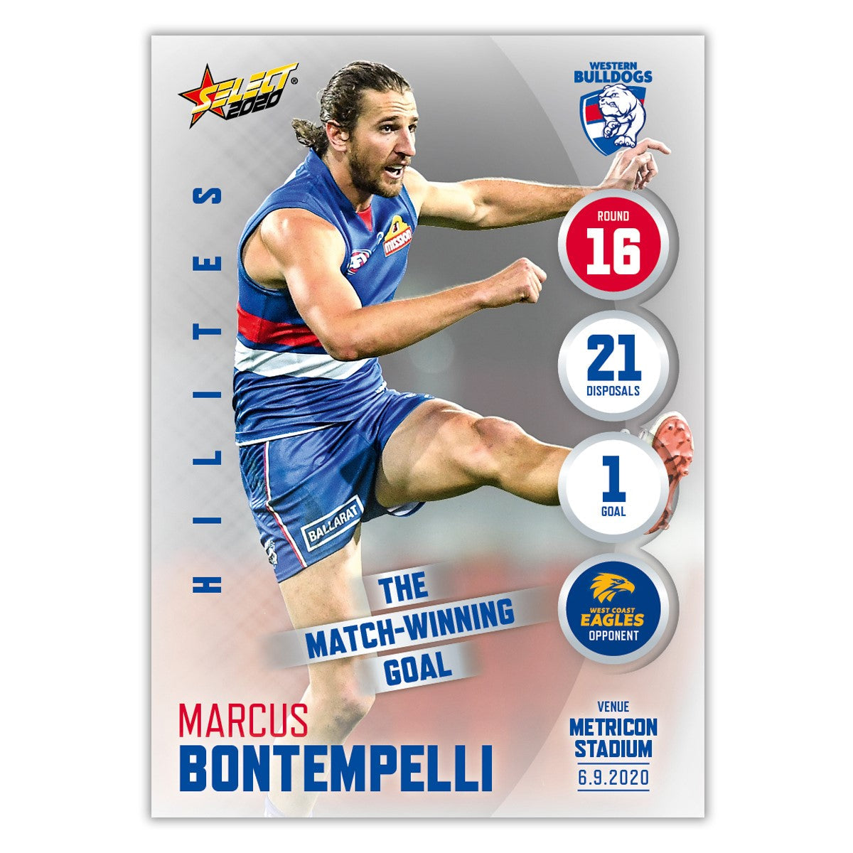 2020 Round 16 Hilite - Marcus Bontempelli- Western Bulldogs