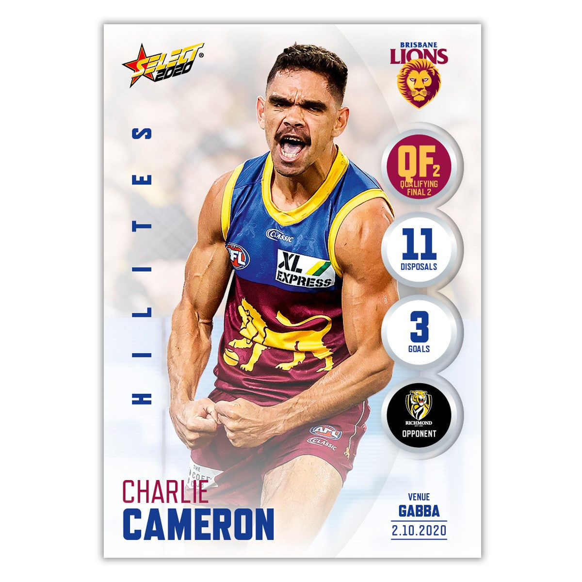 Finals Week 1 Hilite QF2 - Charlie Cameron - Brisbane