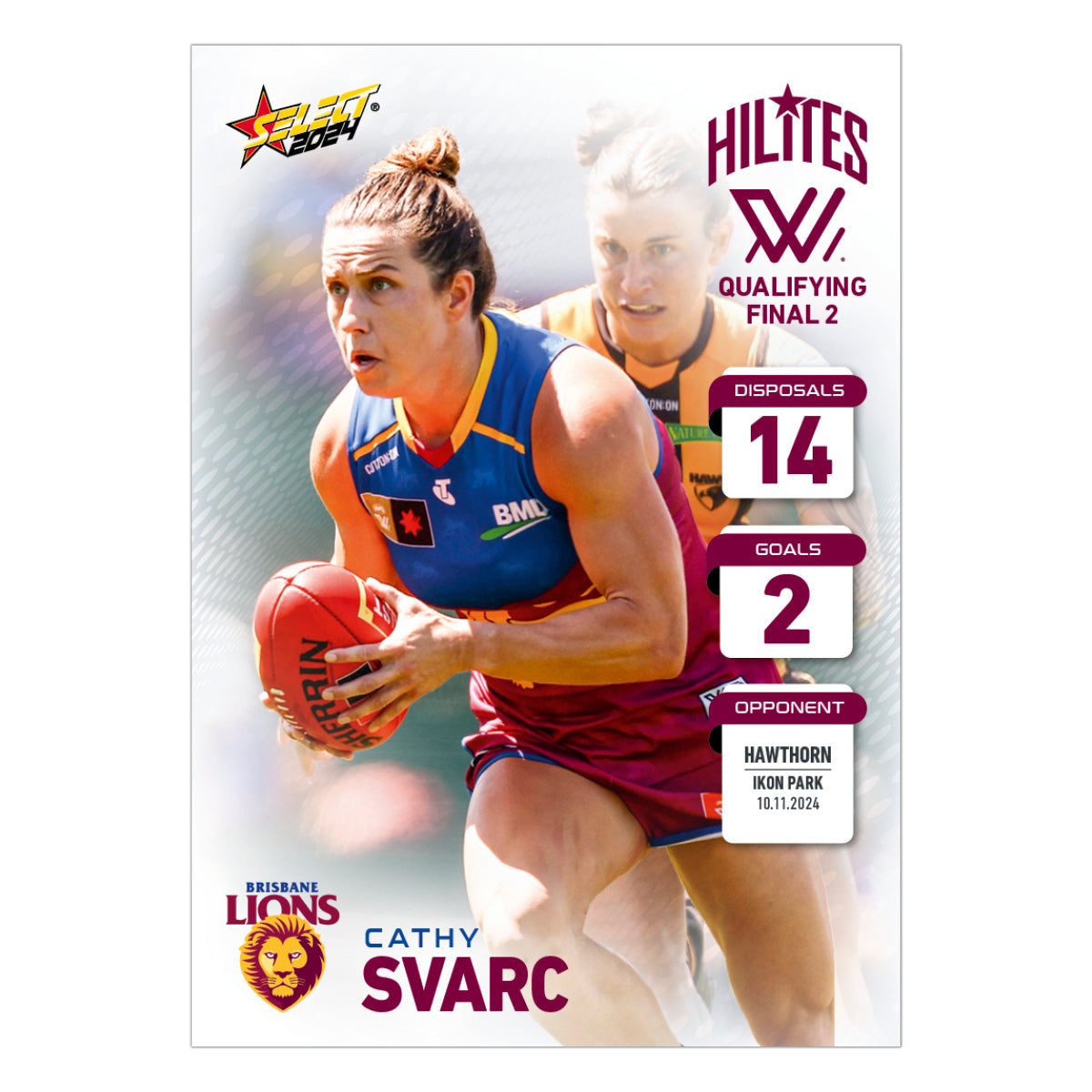 AFLW Season 9 Week 1 Finals Qualifying Final 2 Hilites - Cathy Svarc - Brisbane