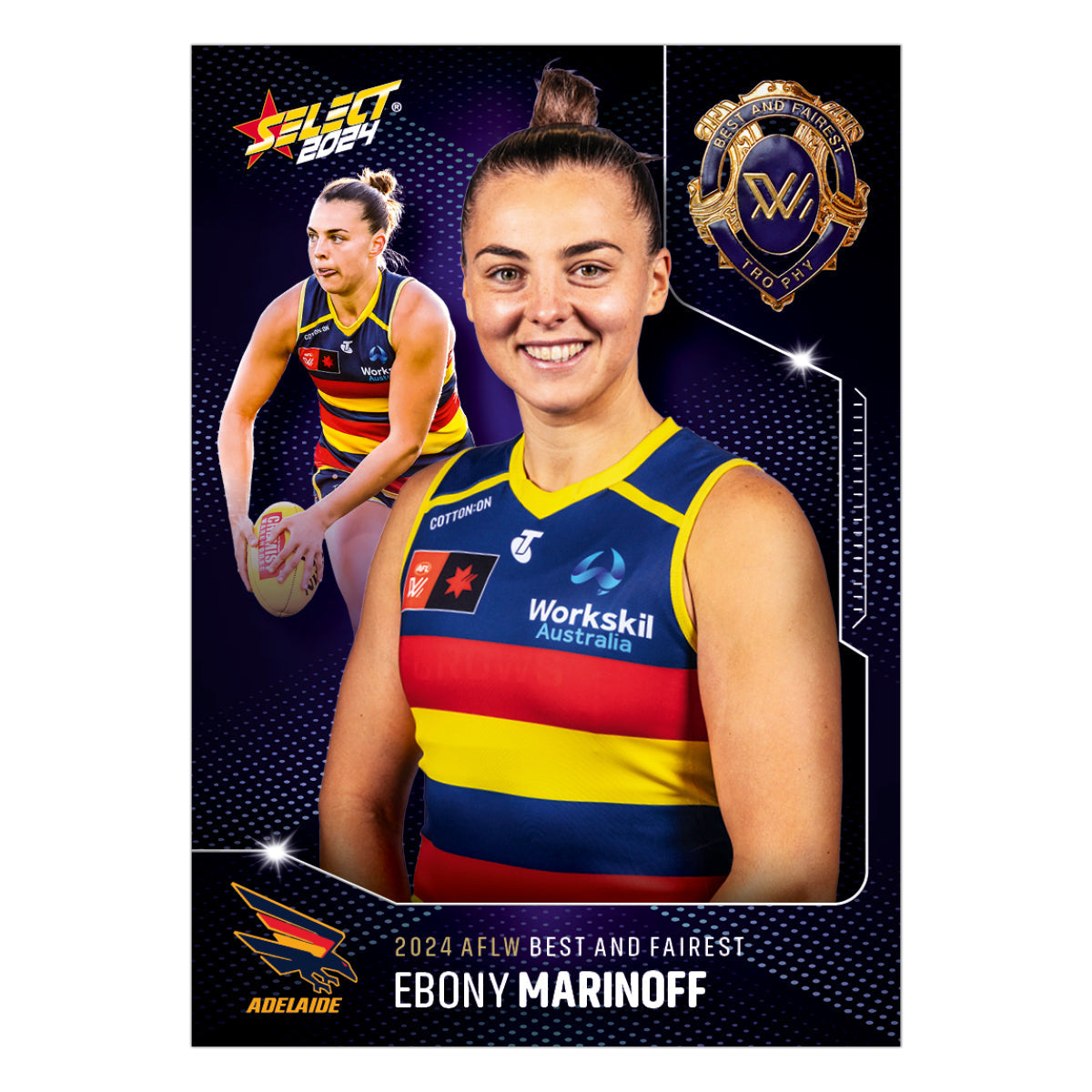 AFLW Season 9 Best and Fairest Player - Ebony Marinoff - Adelaide