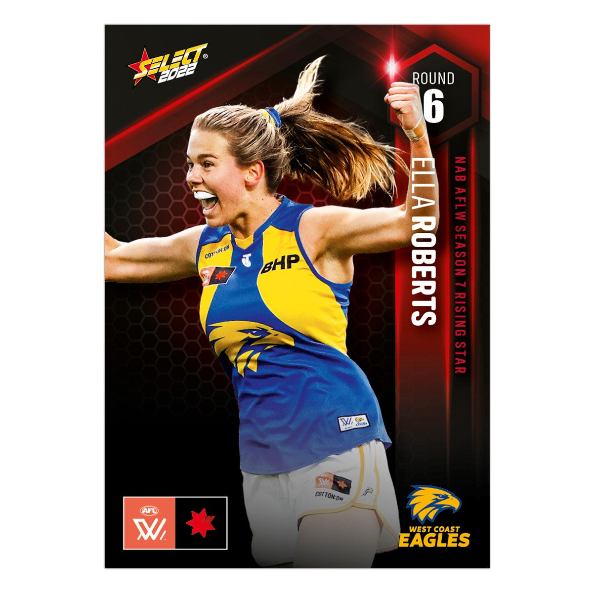 NAB AFLW Season 7 Rising Star Round 6 - Ella Roberts - West Coast
