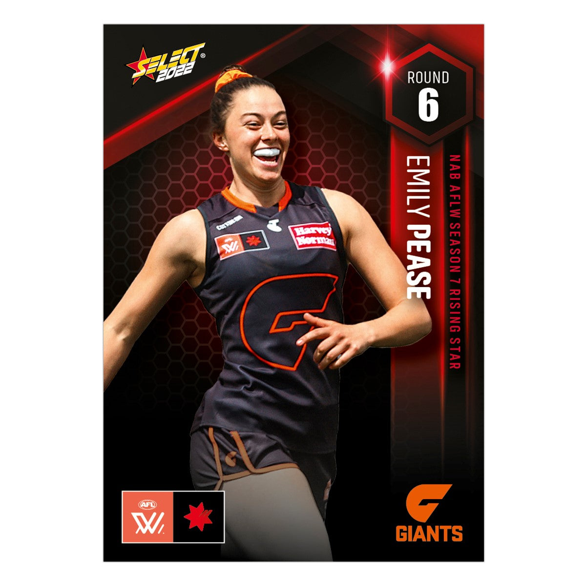 NAB AFLW Season 7 Rising Star Round 6 - Emily Pease - GIANTS