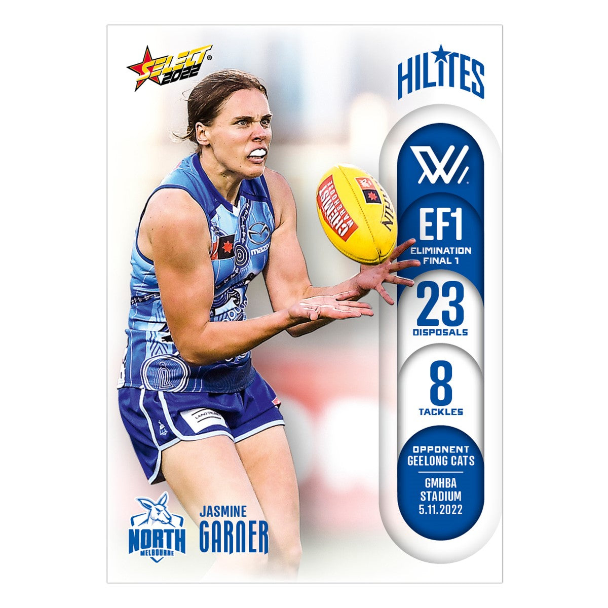 AFLW Season 7 EF1 Hilites - Jasmine Garner - North Melbourne