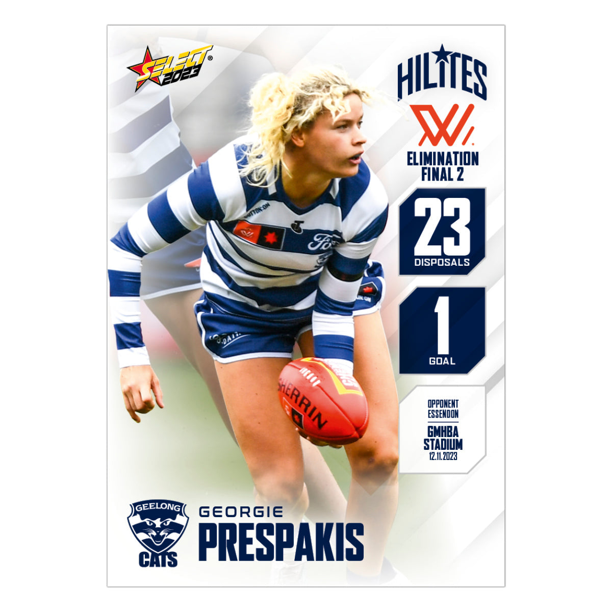 AFLW Season 8 Finals Week 1 EF2 Hilite - Georgie Prespakis - Geelong