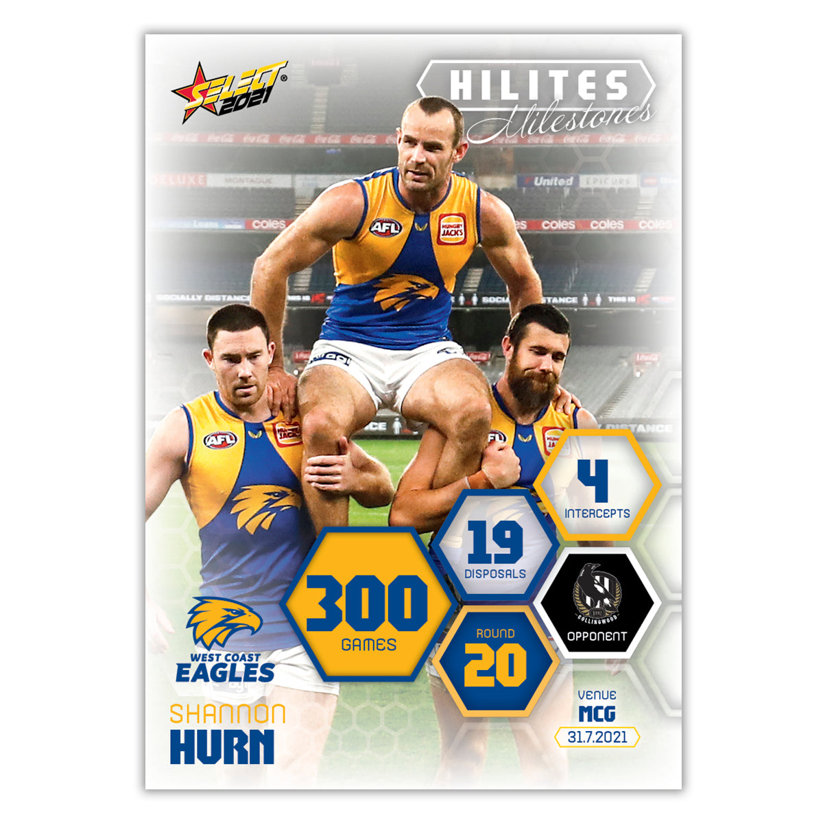 2021 Hilites Milestones - Shannon Hurn - 300 Games