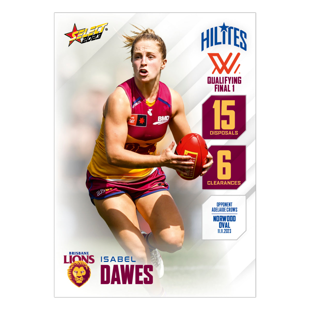 AFLW Season 8 Finals Week 1 QF1 Hilite - Isabel Dawes  - Brisbane