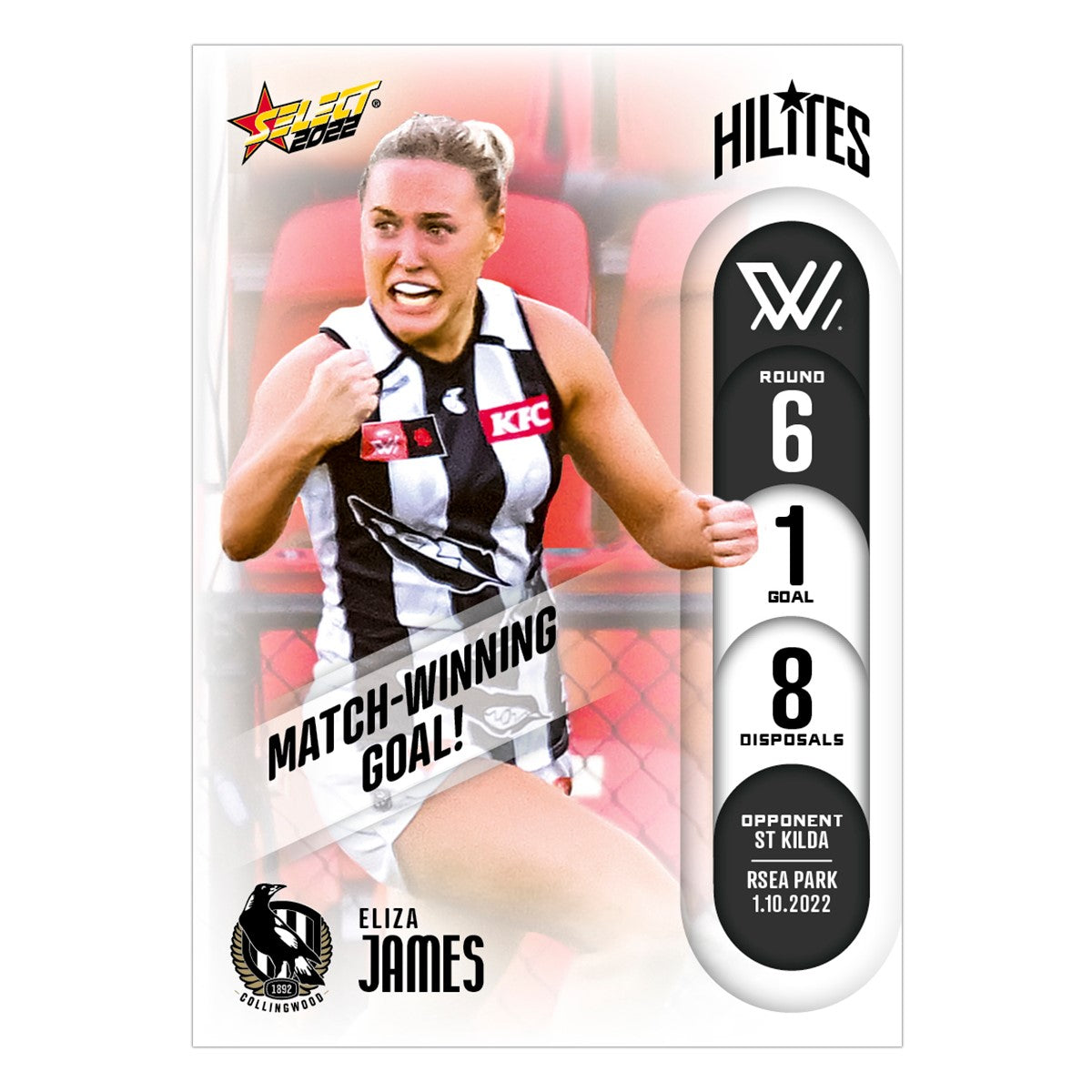 AFLW Season 7 Round 6 Hilites - Eliza James - Collingwood