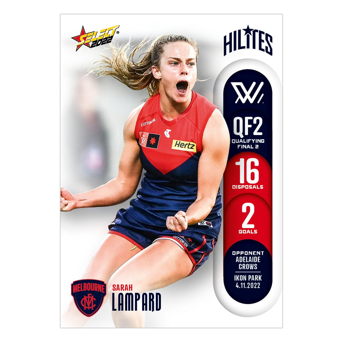 AFLW Season 7 QF2 Hilites - Sarah Lampard - Melbourne