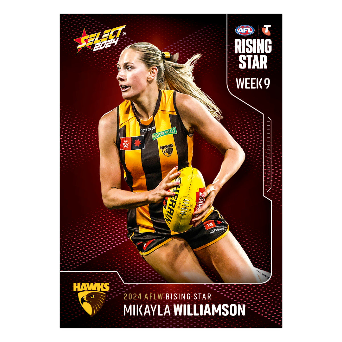 AFLW Season 9 Week 9 Rising Star - Mikayla Williamson - Hawthorn