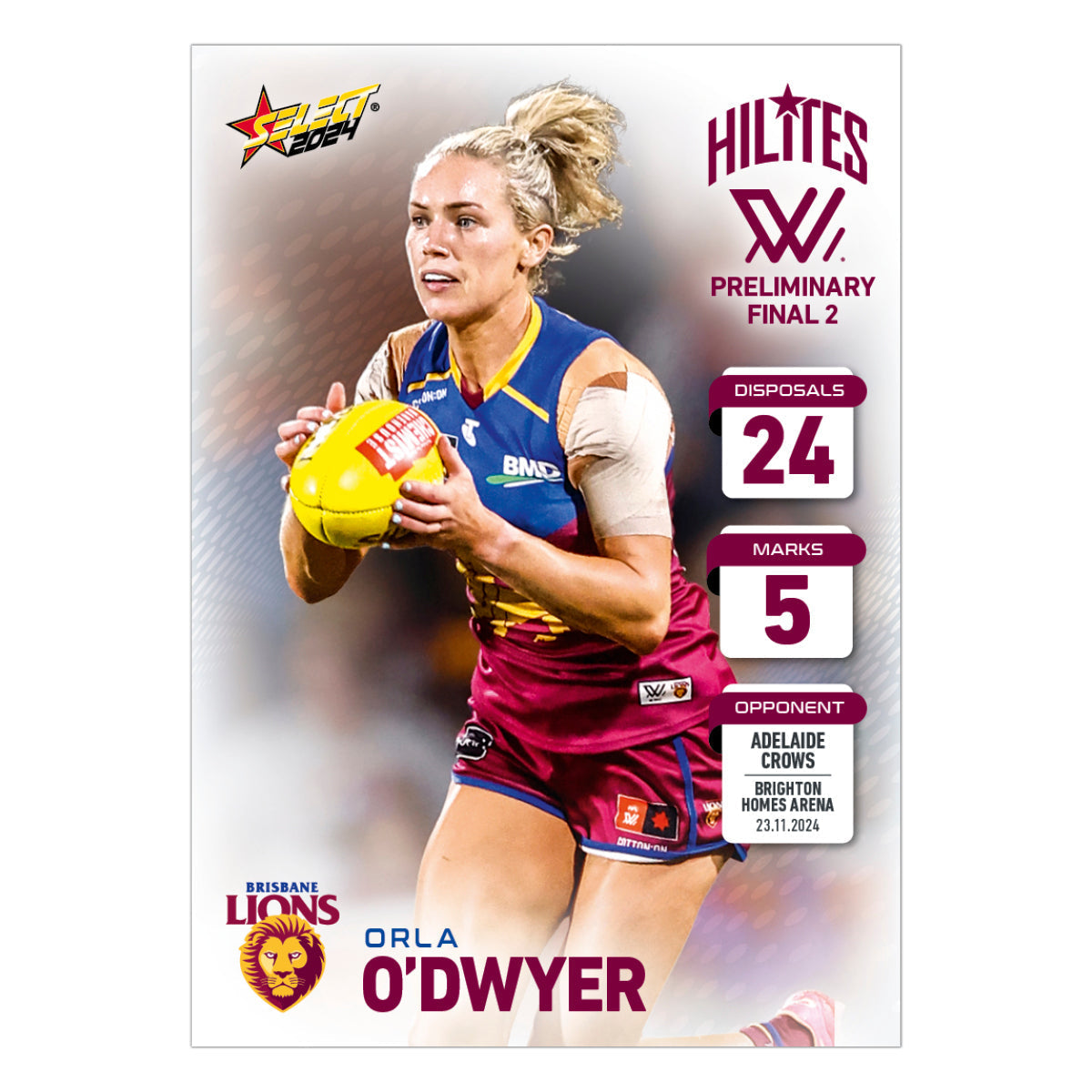 AFLW Season 9 Week 3 Finals Preliminary Final 2 Hilites - Orla O'Dwyer - Brisbane