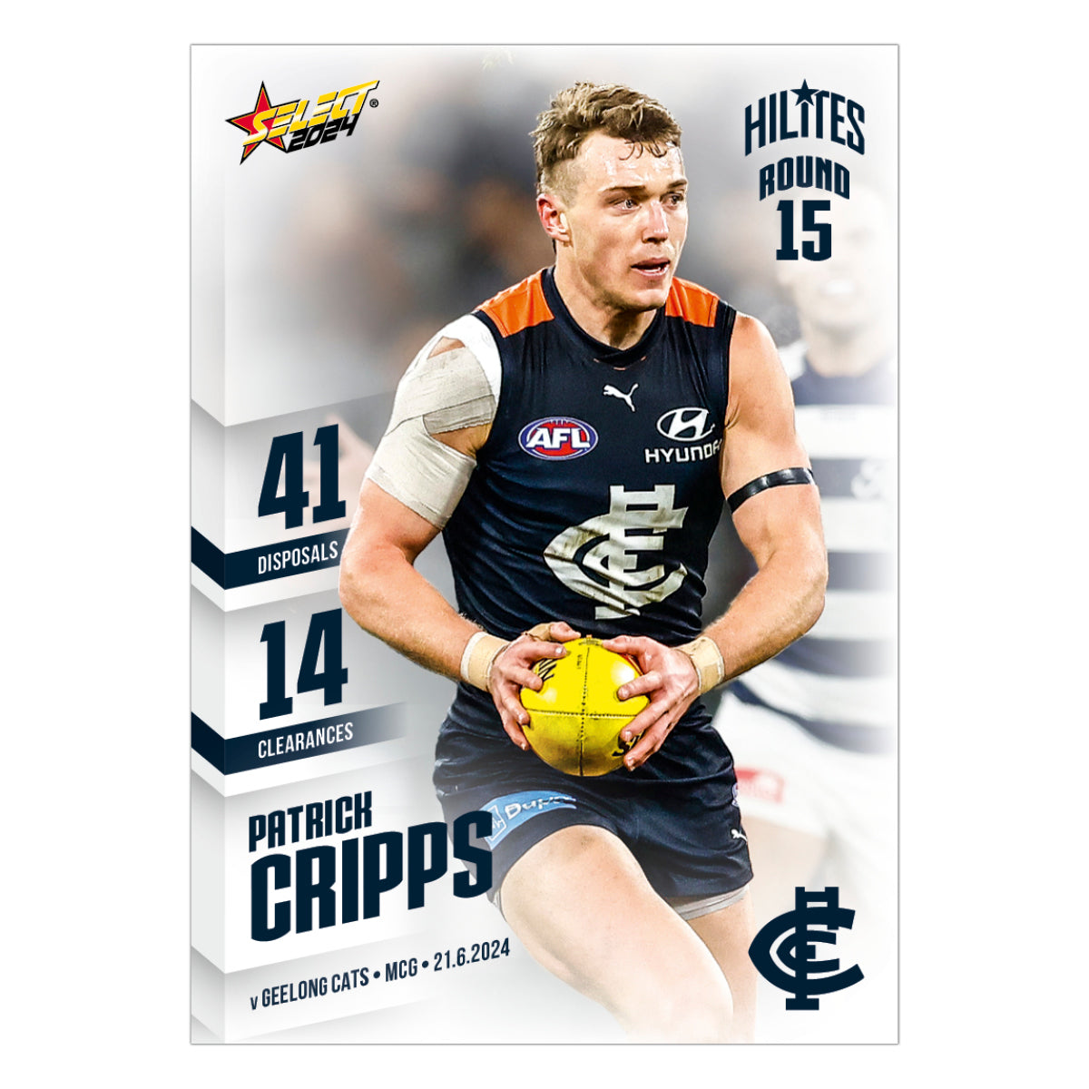 2024 AFL Round 15 Hilites - Patrick Cripps - Carlton