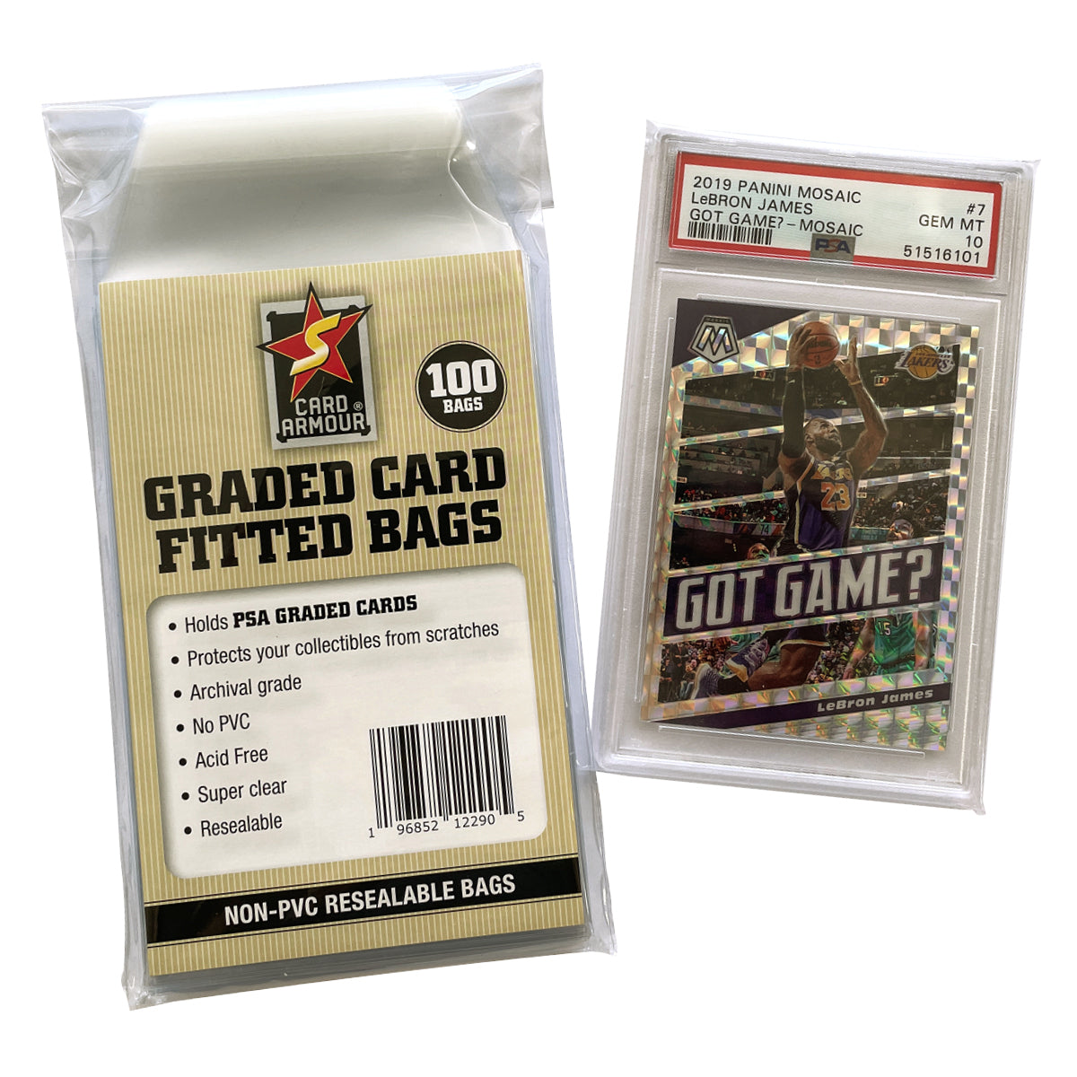 Card Armour Graded Card Fitted Bags (100 Pack)