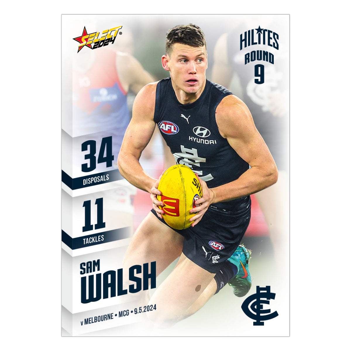 2024 AFL Round 9 Hilites - Sam Walsh - Carlton