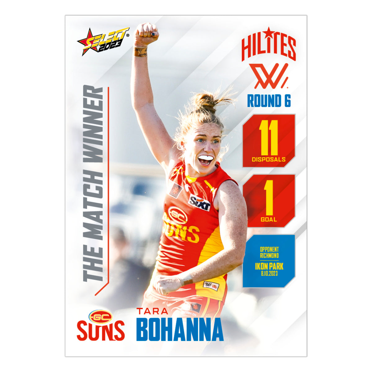 AFLW Season 8 Round 6 Hilites - Tara Bohanna - Gold Coast