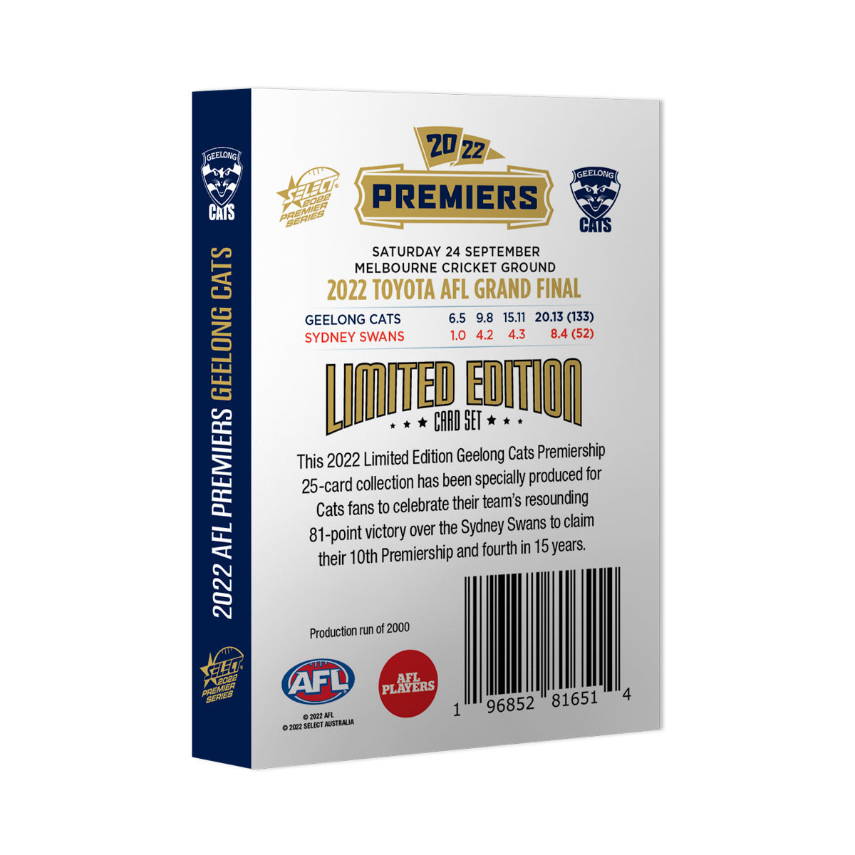 2022 AFL Geelong Premiers Limited Edition Card Set