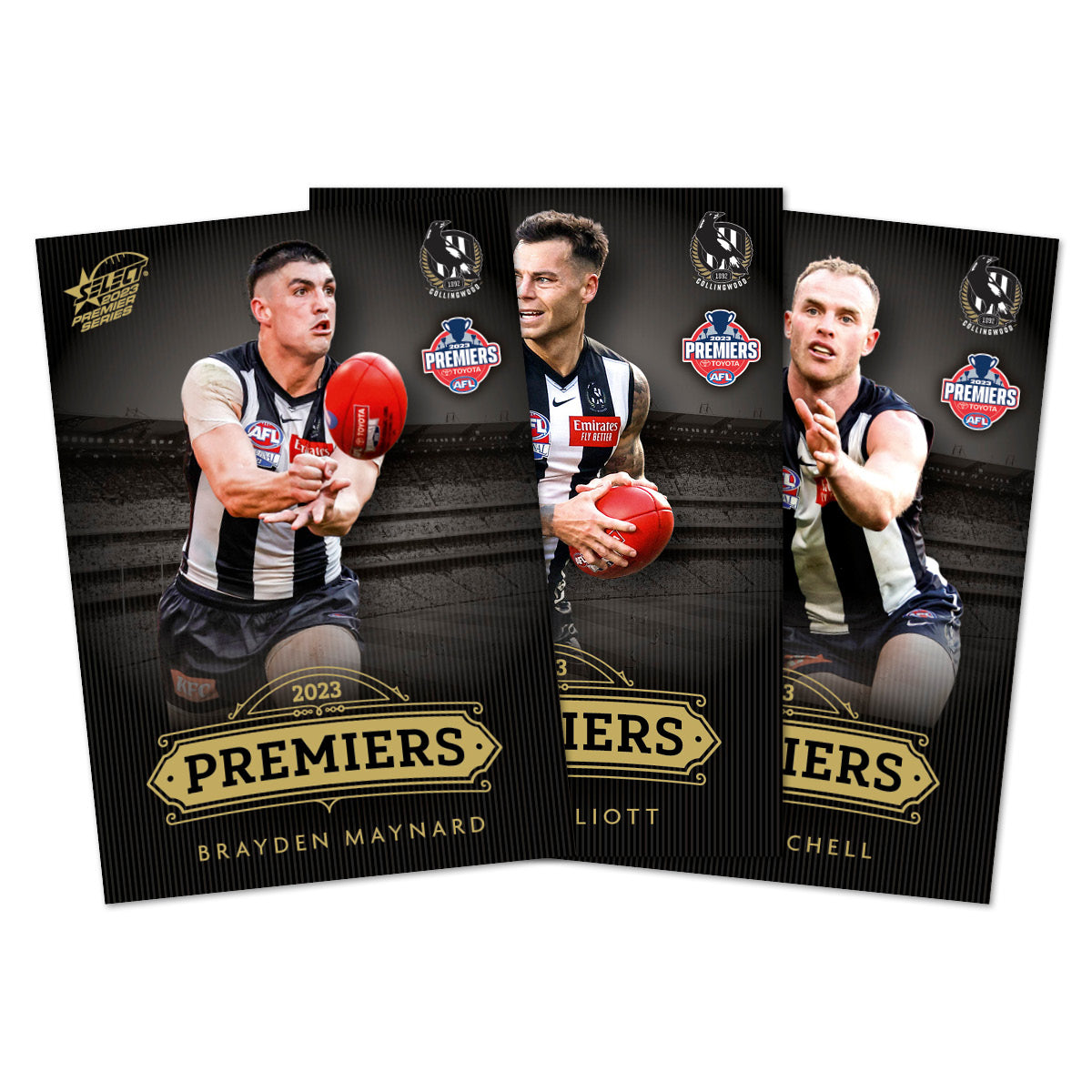 Official AFL Collingwood 2023 Premiers Limited Edition Card Set