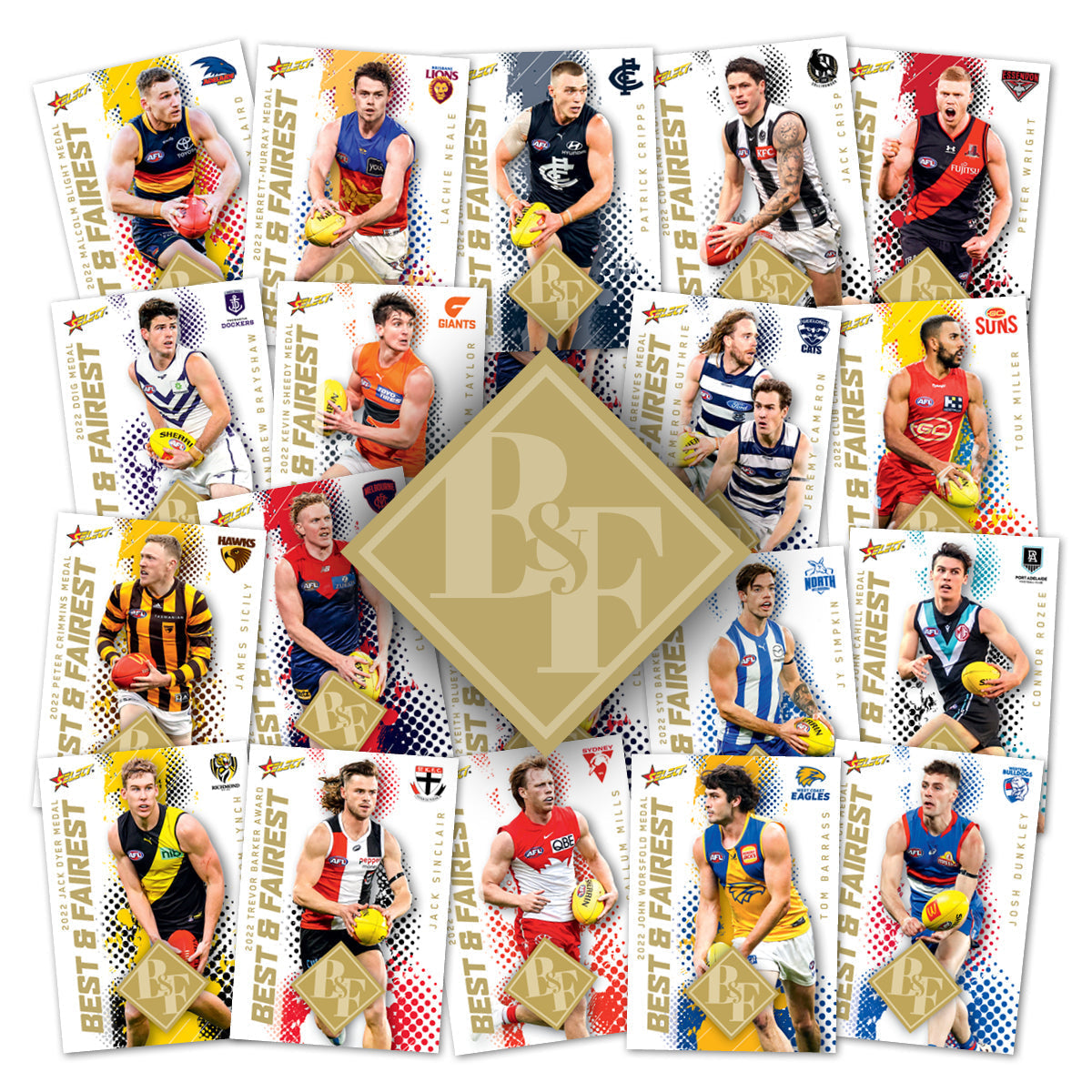 2022 AFL Club Best & Fairest Cards