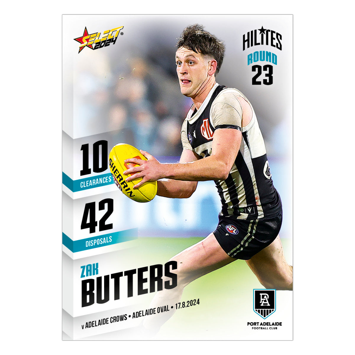 2024 AFL Round 23 Hilites - Zak Butters - Port Adelaide