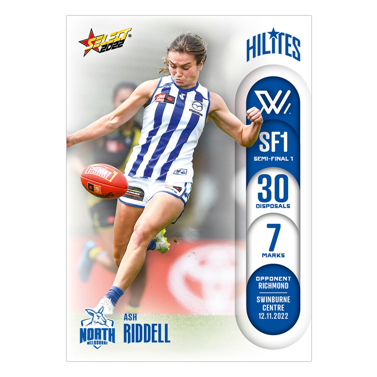 AFLW Season 7 SF1 Hilites - Ash Riddell - North Melbourne