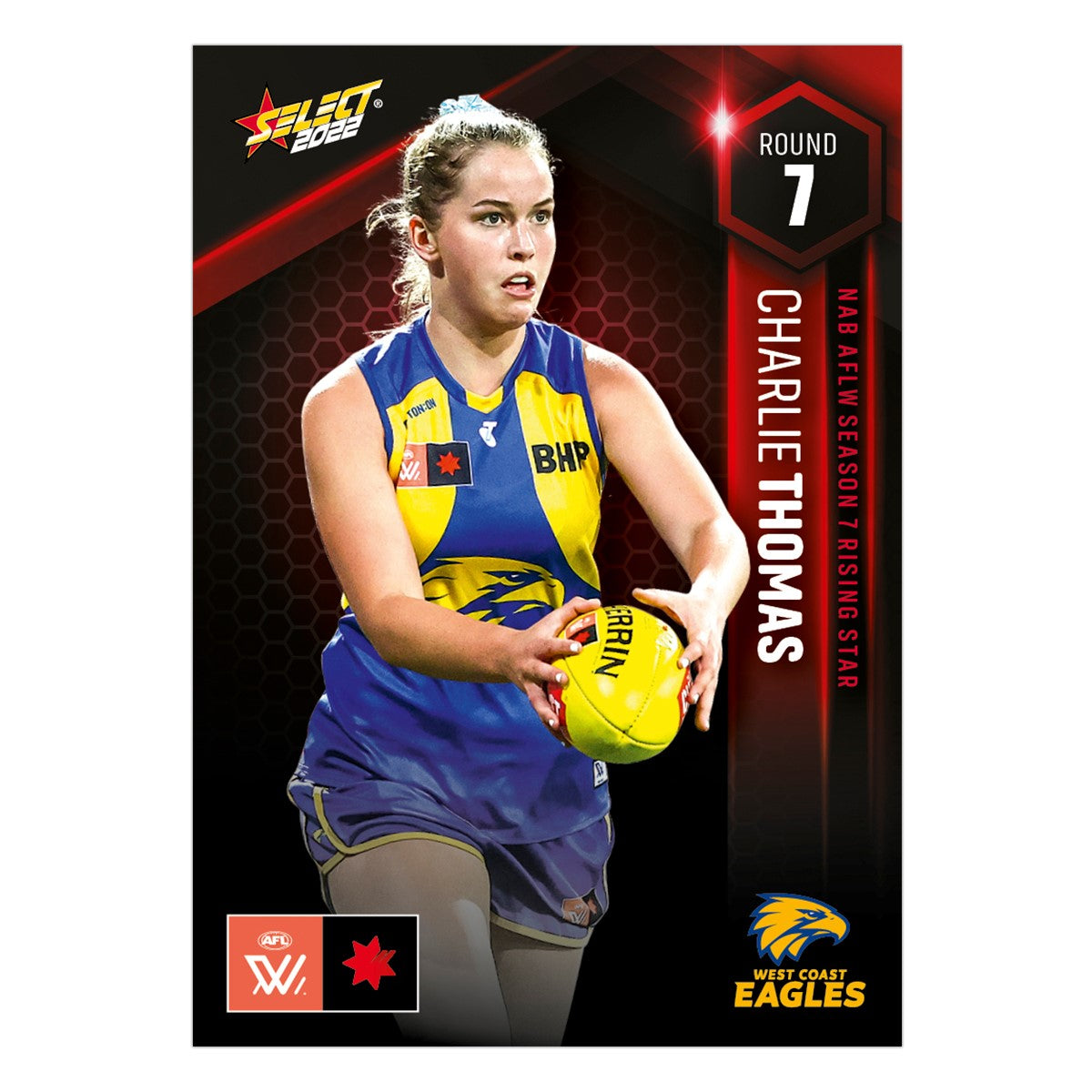 NAB AFLW Season 7 Rising Star Round 7 - Charlie Thomas - West Coast