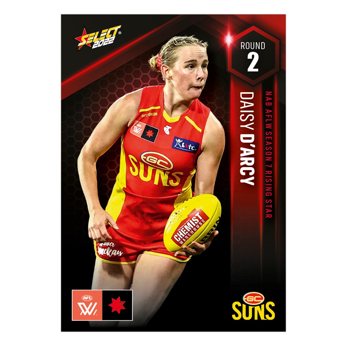 NAB AFLW Season 7 Rising Star Round 2 - Daisy D'Arcy - Gold Coast