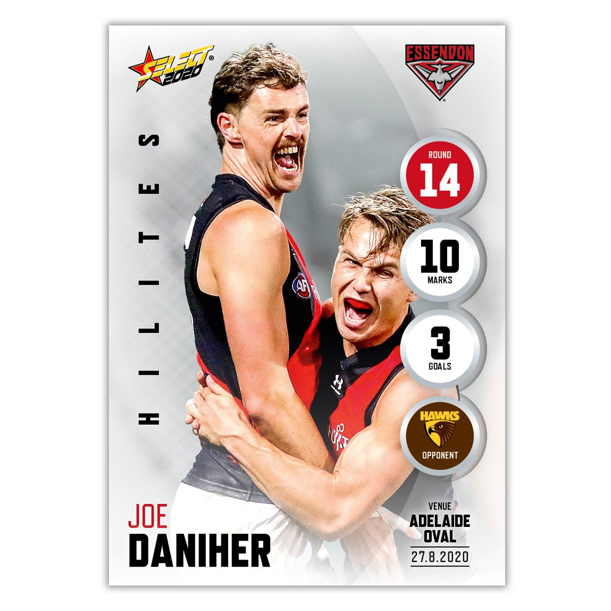 2020 Round 14 Hilite - Joe Daniher - Essendon