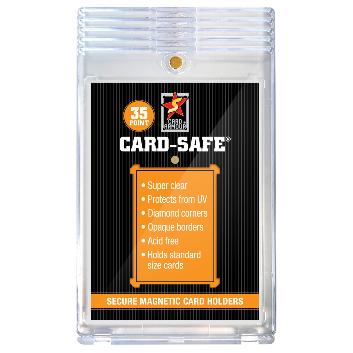 5 Pack of 35pt Magnetic Card Holders Card Armour