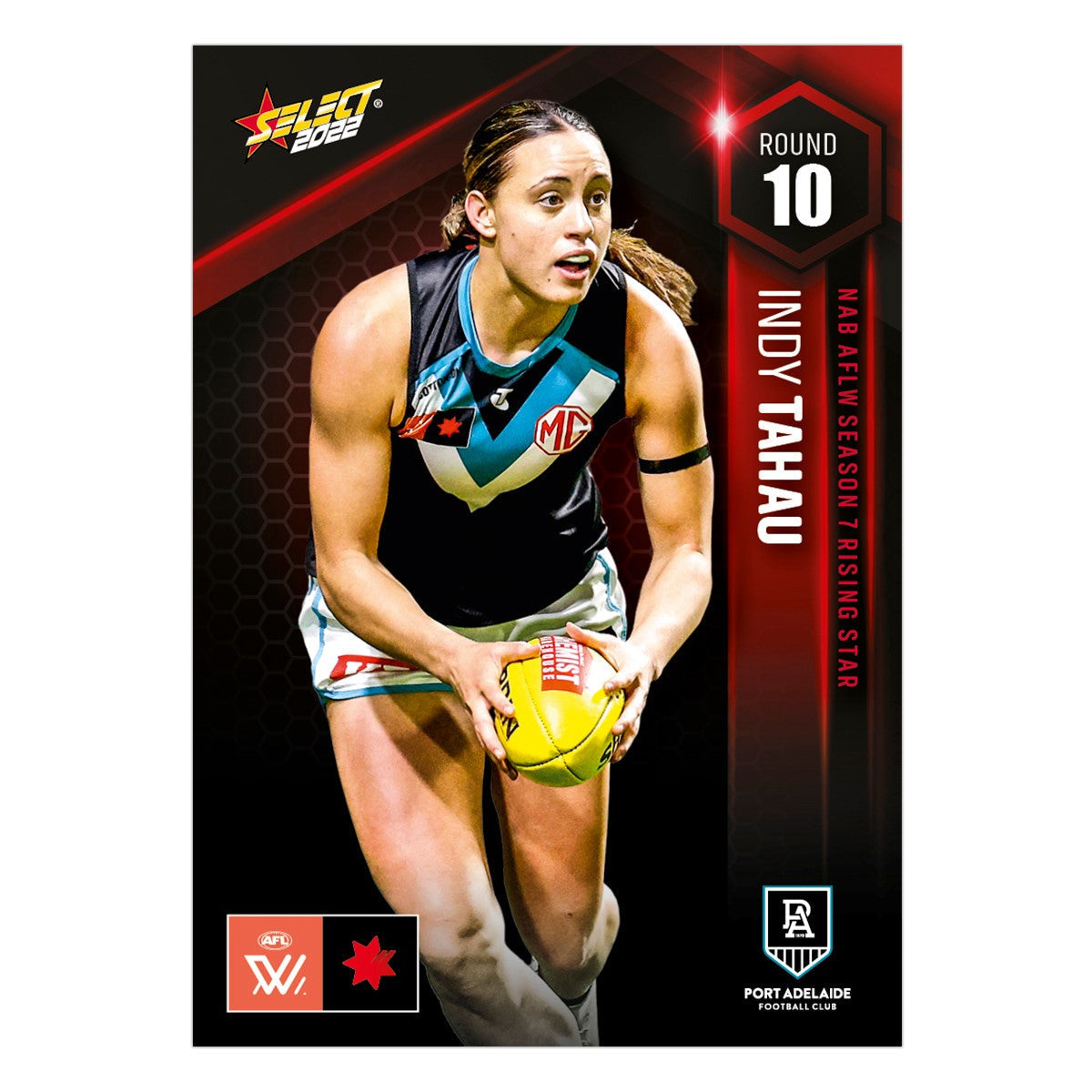 NAB AFLW Season 7 Rising Star Round 10 - Indy Tahau - Port Adelaide