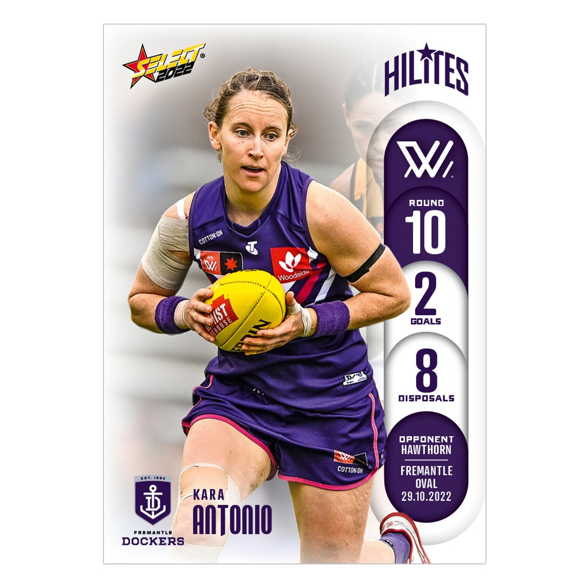 AFLW Season 7 Round 10 Hilites - Kara Antonio - Fremantle