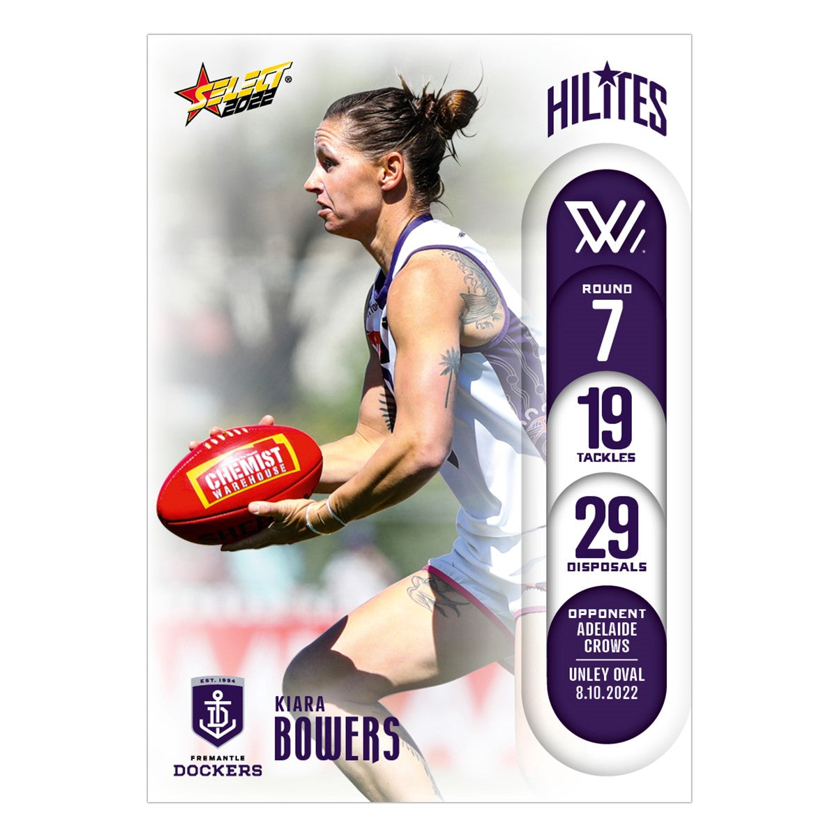 AFLW Season 7 Round 7 Hilites - Kiara Bowers - Fremantle