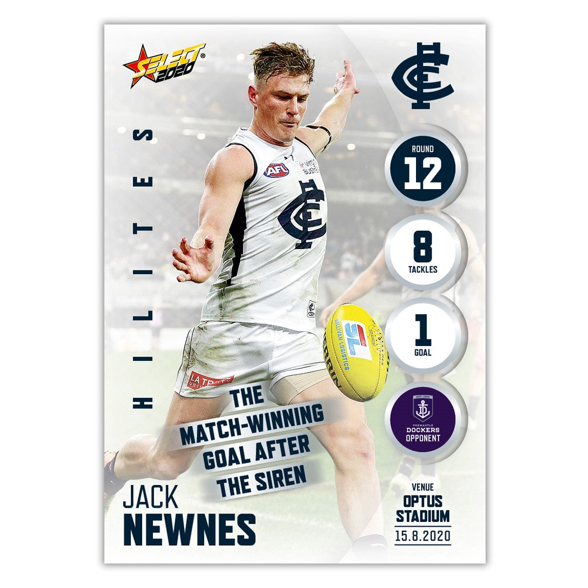 2020 Round 12 Hilite - Jack Newnes- Carlton