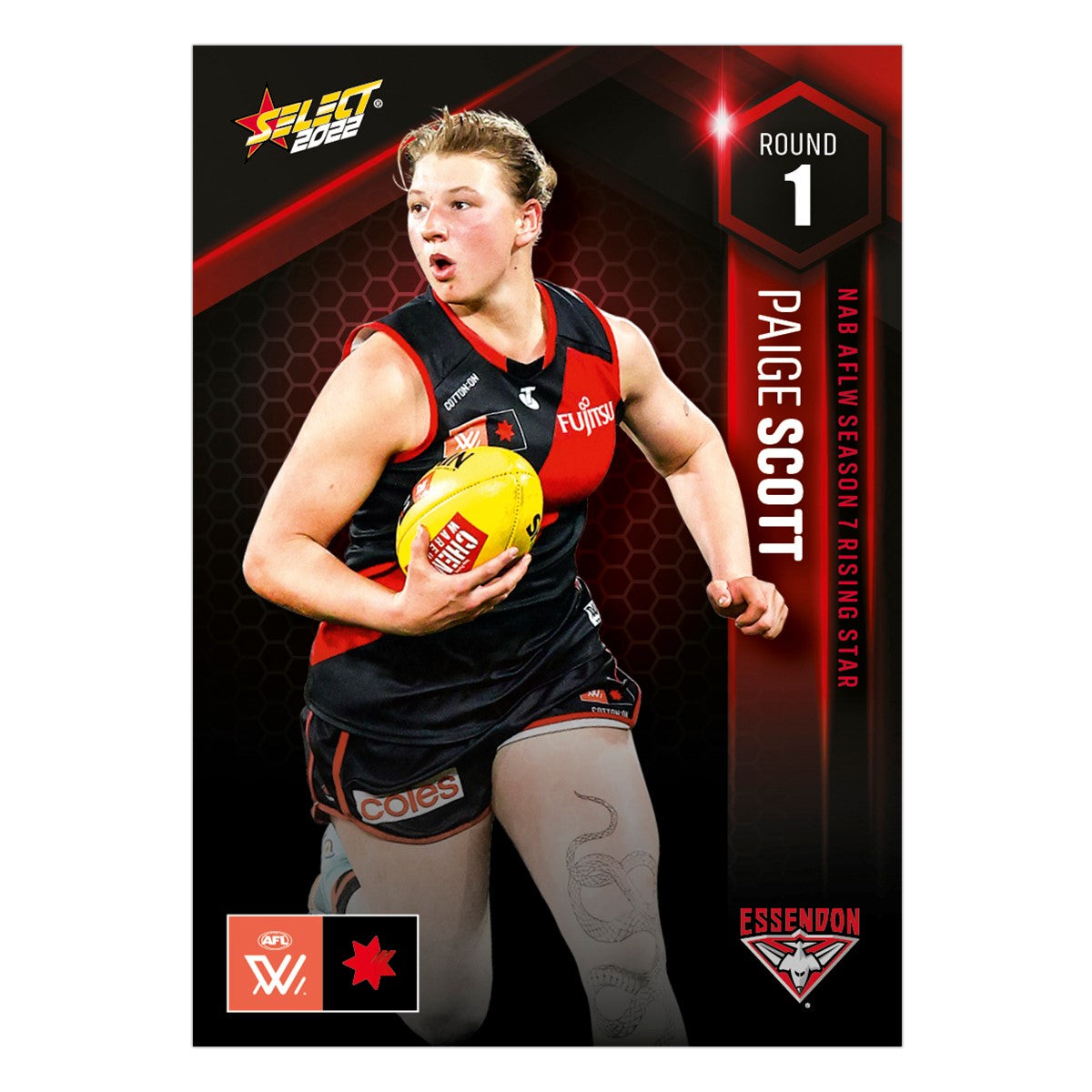 NAB AFLW Season 7 Rising Star Round 1 - Paige Scott - Essendon