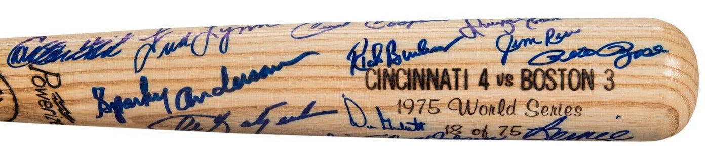 1975 World Series REDS RED SOX Bat 25 Signed Auto Beckett COA