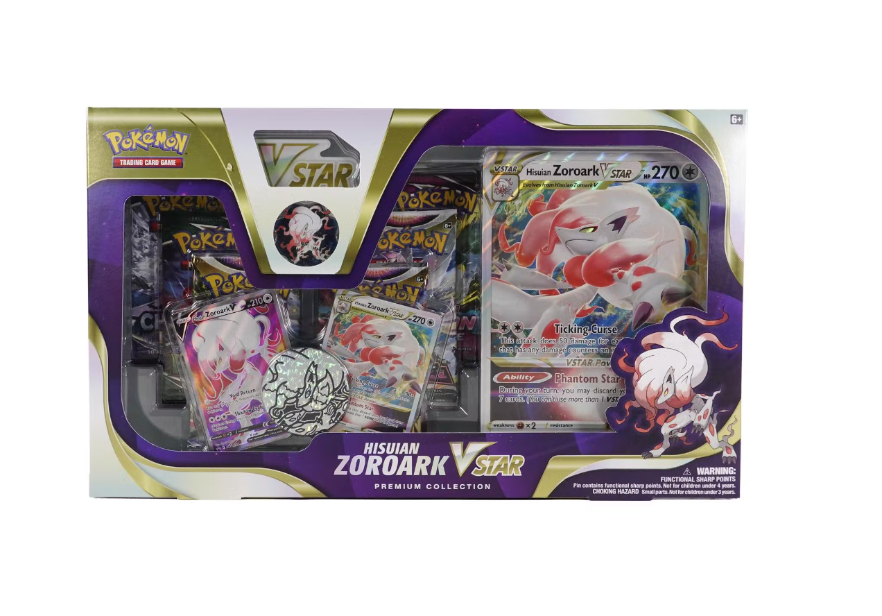 Pokémon Hisuian Zoroark VSTAR Premium Collection Box