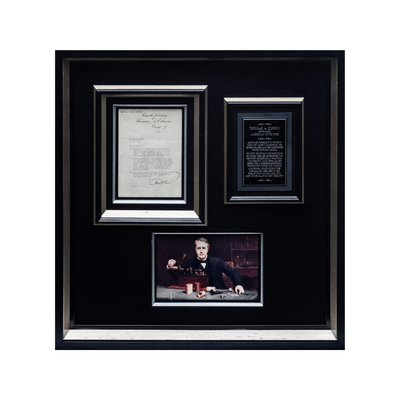 Thomas Edison Framed Signed Framed Document 38x35
