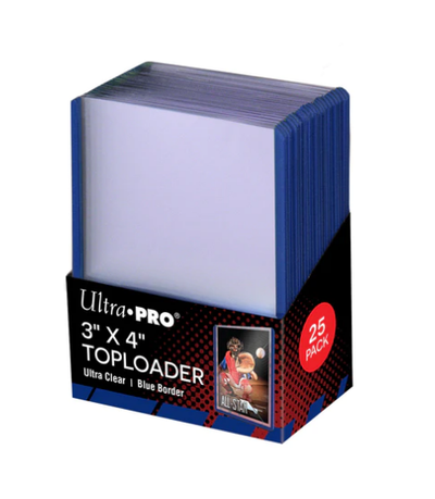 Ultra Pro 3x4 35pt Blue Border Top Loaders 25ct