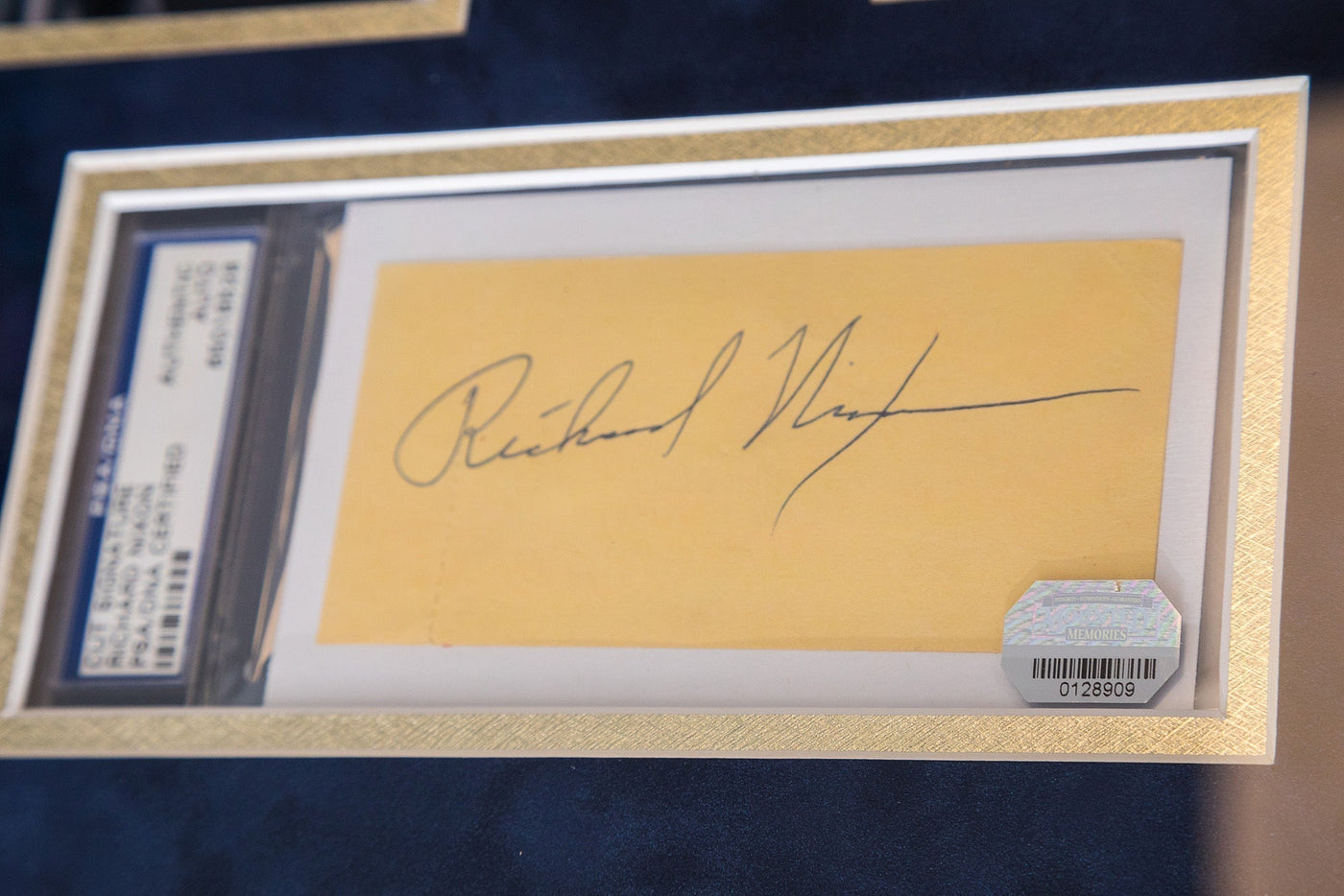 Richard Nixon Cut Signature PSA Framed Photo