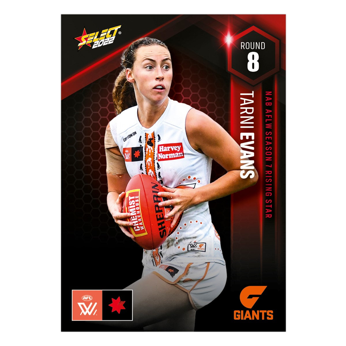 NAB AFLW Season 7 Rising Star Round 8 - Tarni Evans - GWS